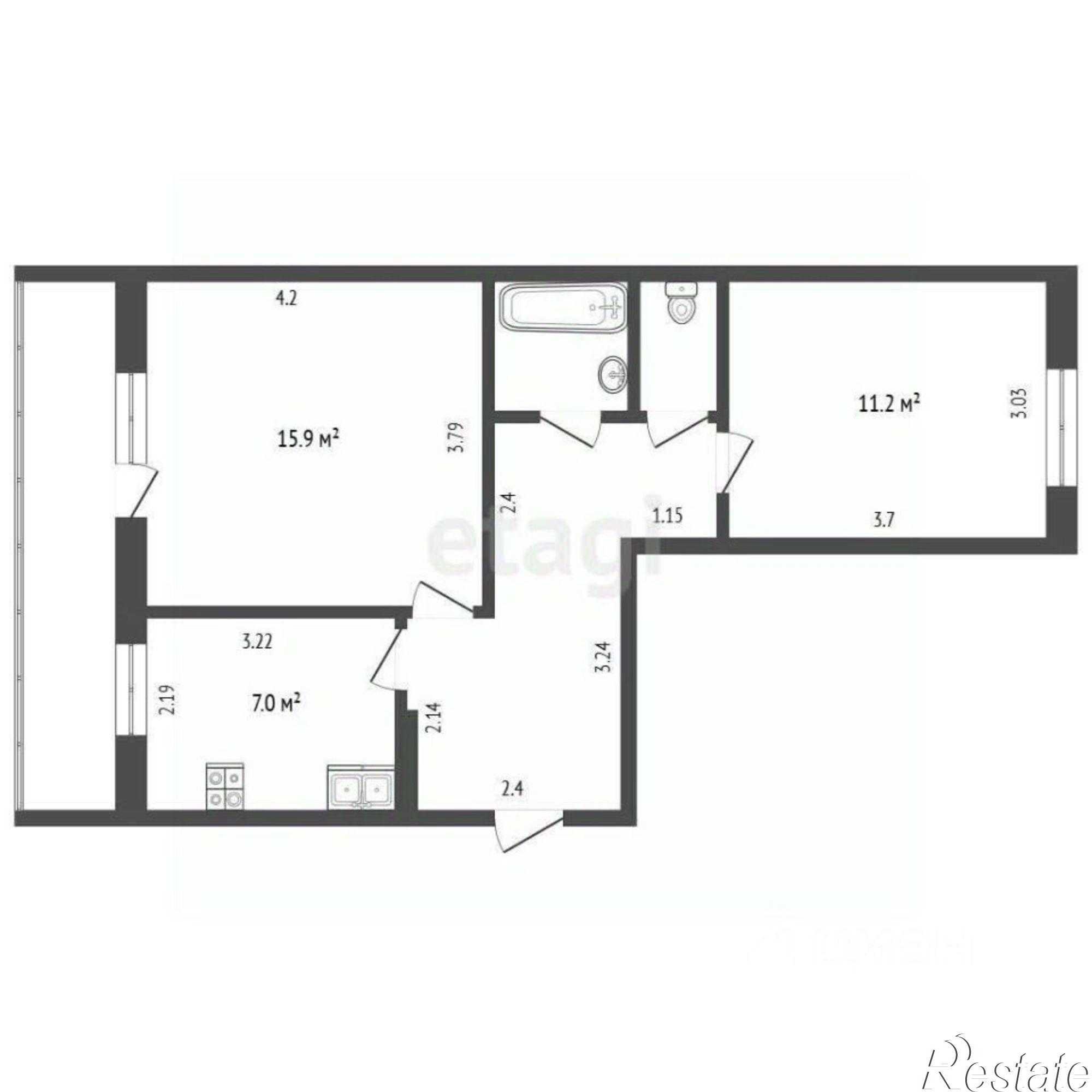 Купить квартиру за 4 500 000 рублей на Олимпийская улица, 63А