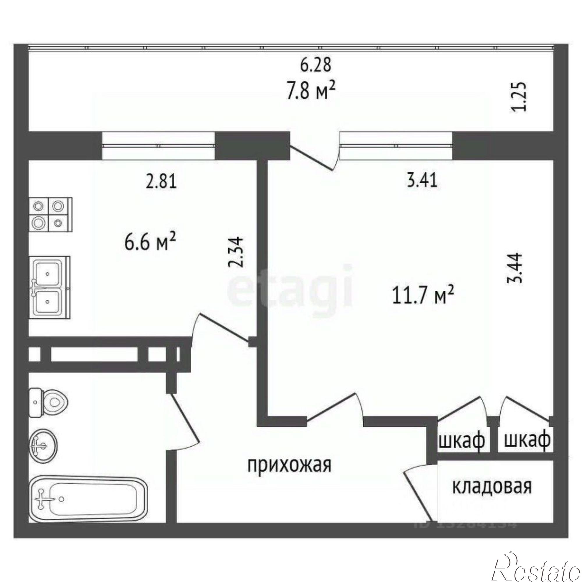 Купить квартиру за 3 320 000 рублей на улица Наседкина, 11
