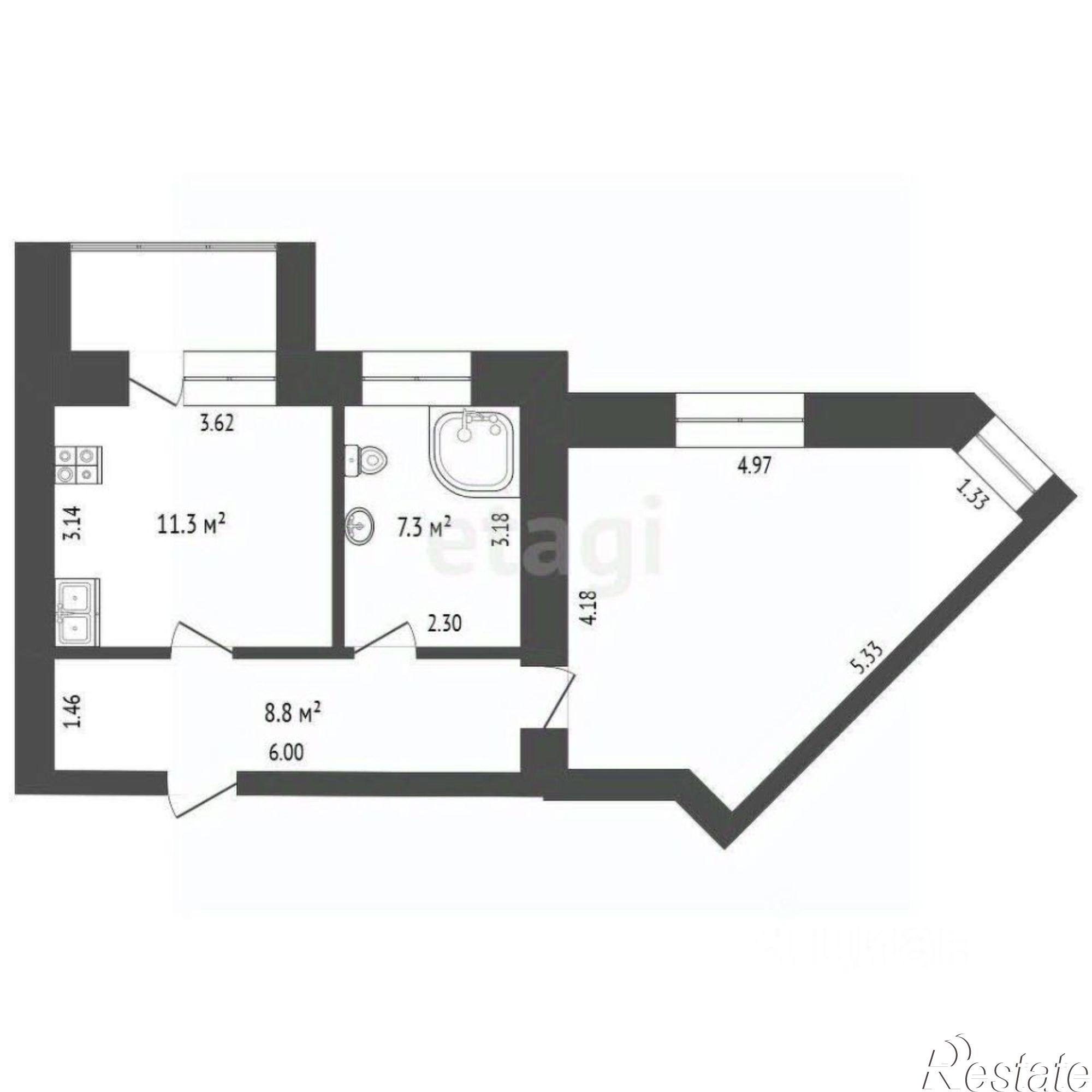 Купить квартиру за 6 500 000 рублей на Городецкая улица, 11