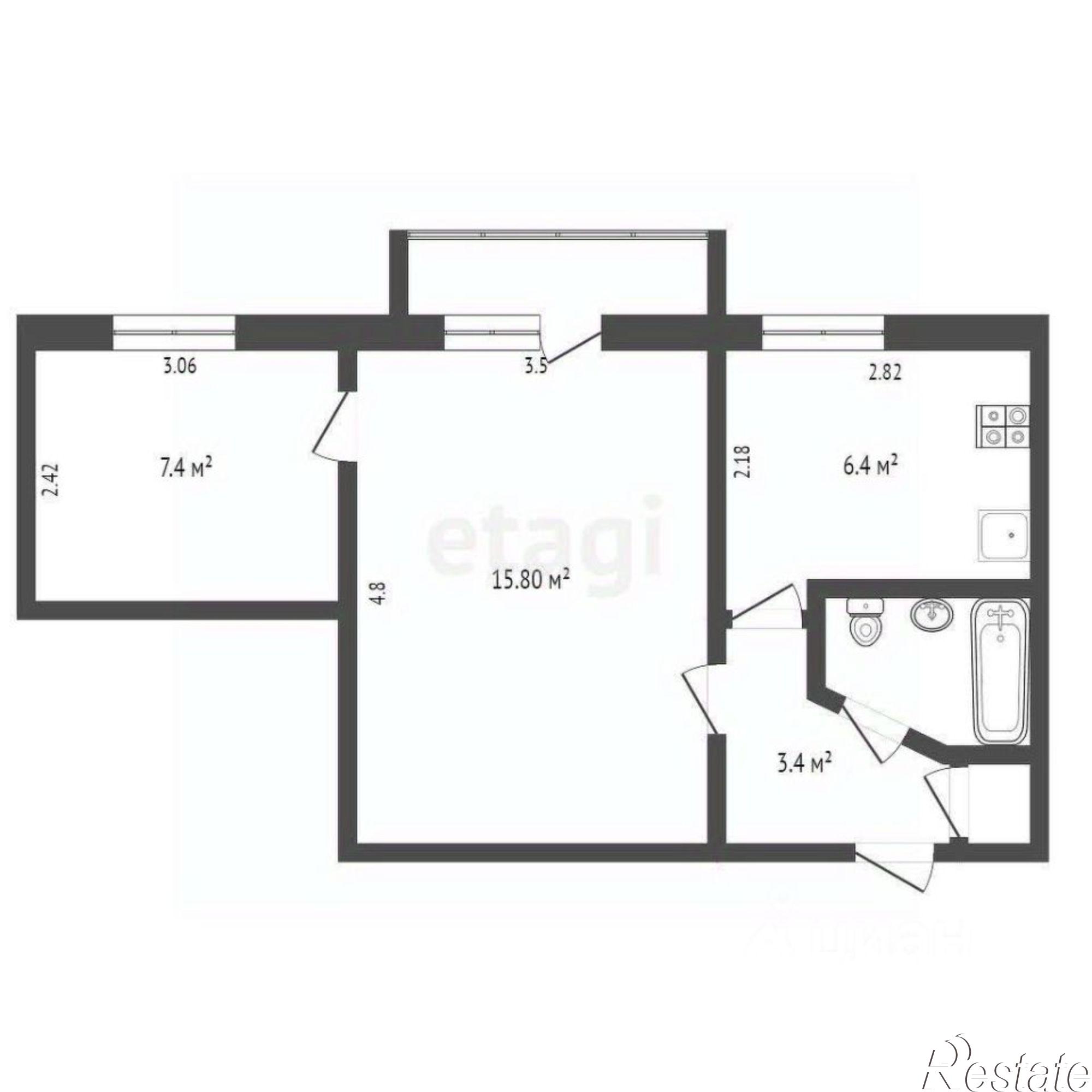 Купить квартиру за 3 550 000 рублей на Юбилейная улица, 31