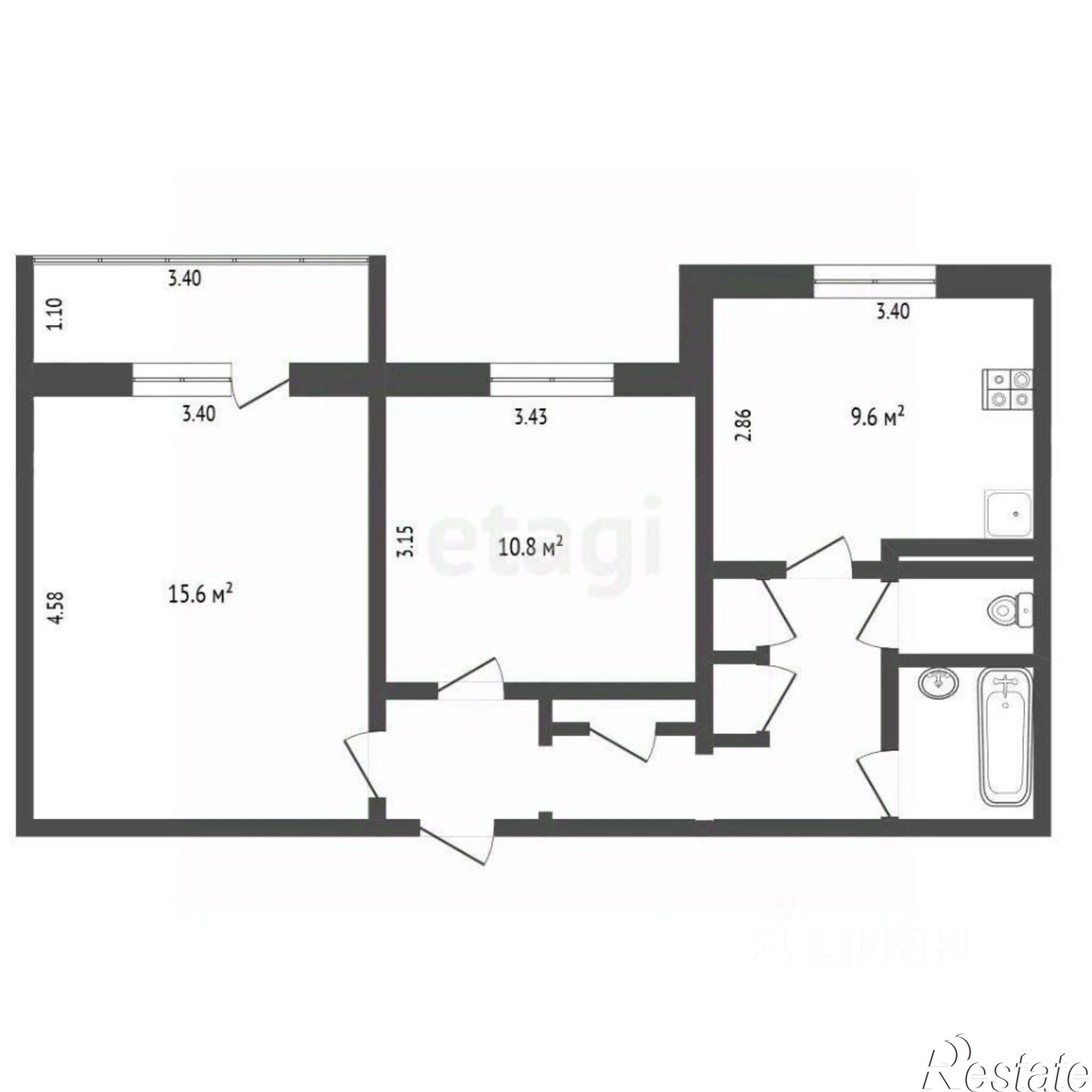 Купить квартиру за 6 290 000 рублей на Октябрьский проспект, 45