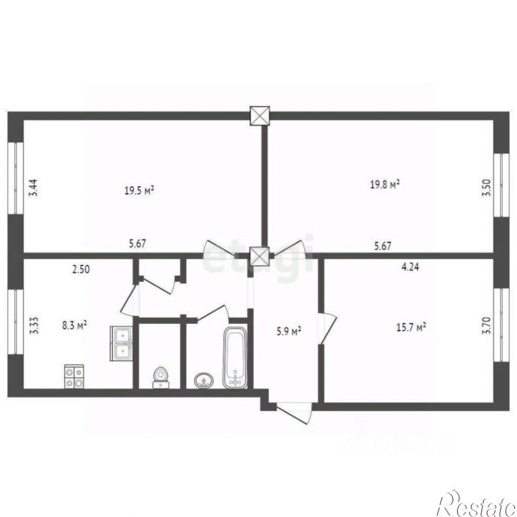 3-комн квартира улица Ленина, 120А,  д. 120А