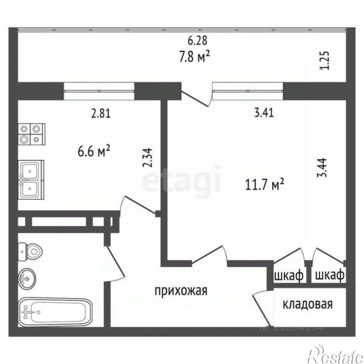 1-комн квартира улица Наседкина, 11,  д. 11