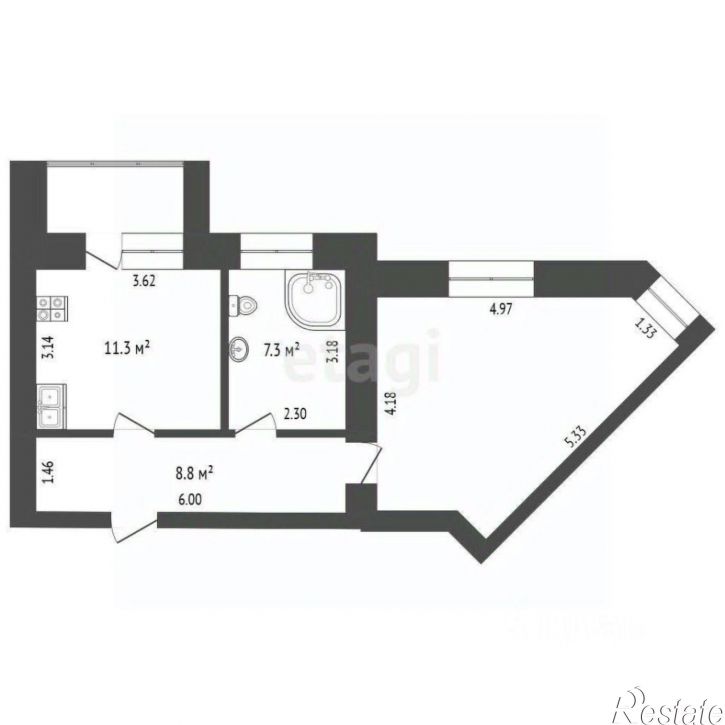 1-комн квартира Городецкая улица, 11,  д. 11