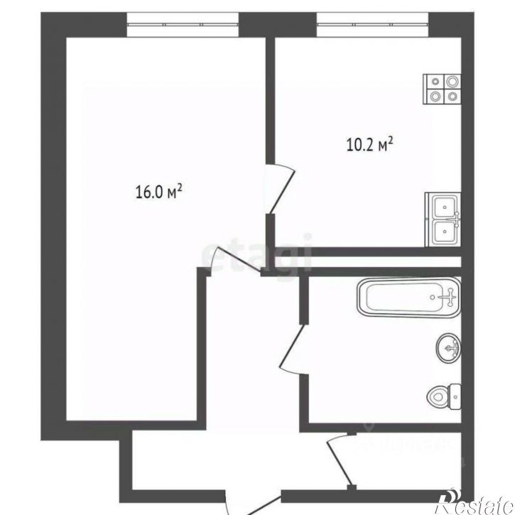 1-комн квартира улица Монтклер, 18,  д. 18