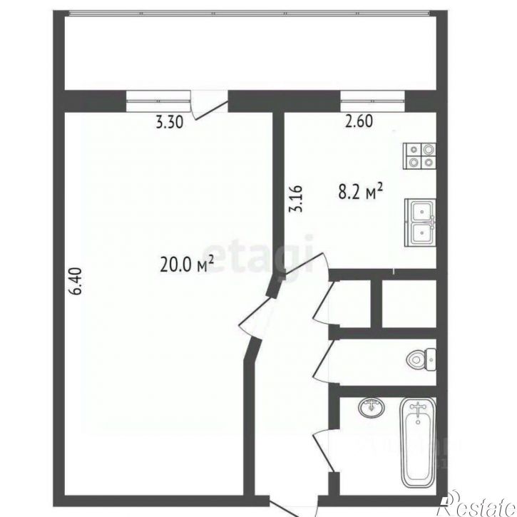 1-комн квартира улица Командарма Белова, 13,  д. 13