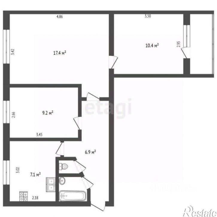 3-комн квартира Пионерская улица, 14Г,  д. 14Г