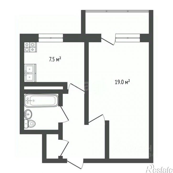 1-комн квартира