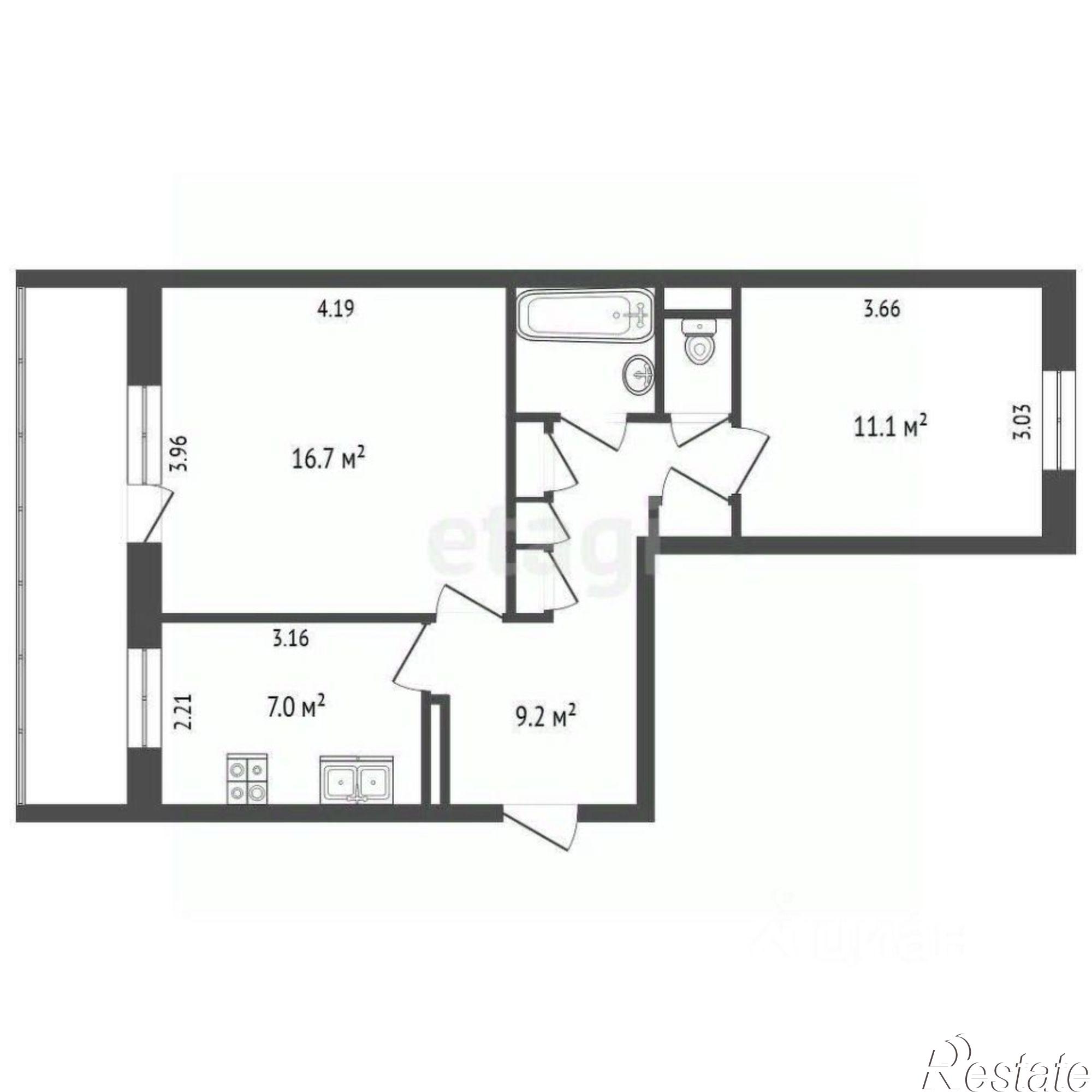 Купить квартиру за 5 200 000 рублей на улица Космонавта Беляева, 82