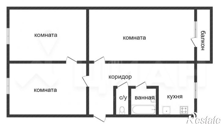 3-комн квартира Первомайская улица, 39,  д. 39