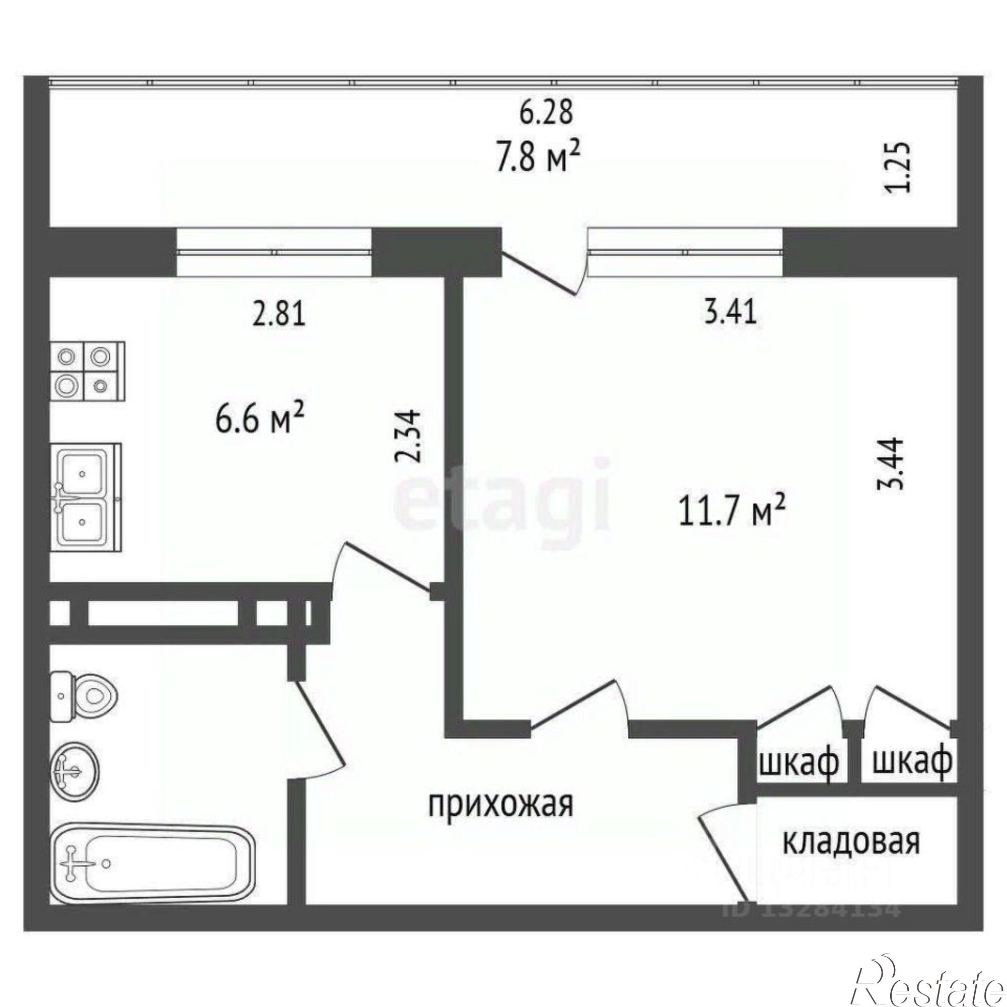 Купить квартиру за 3 320 000 рублей на ул Наседкина, 11