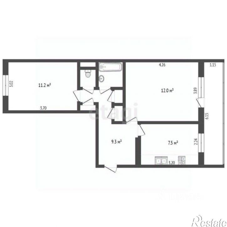 2-комн квартира проспект Победы, 132,  д. 132