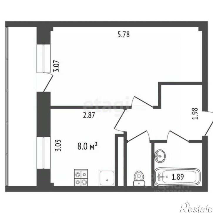 1-комн квартира ул Портовая, 52,  д. 52