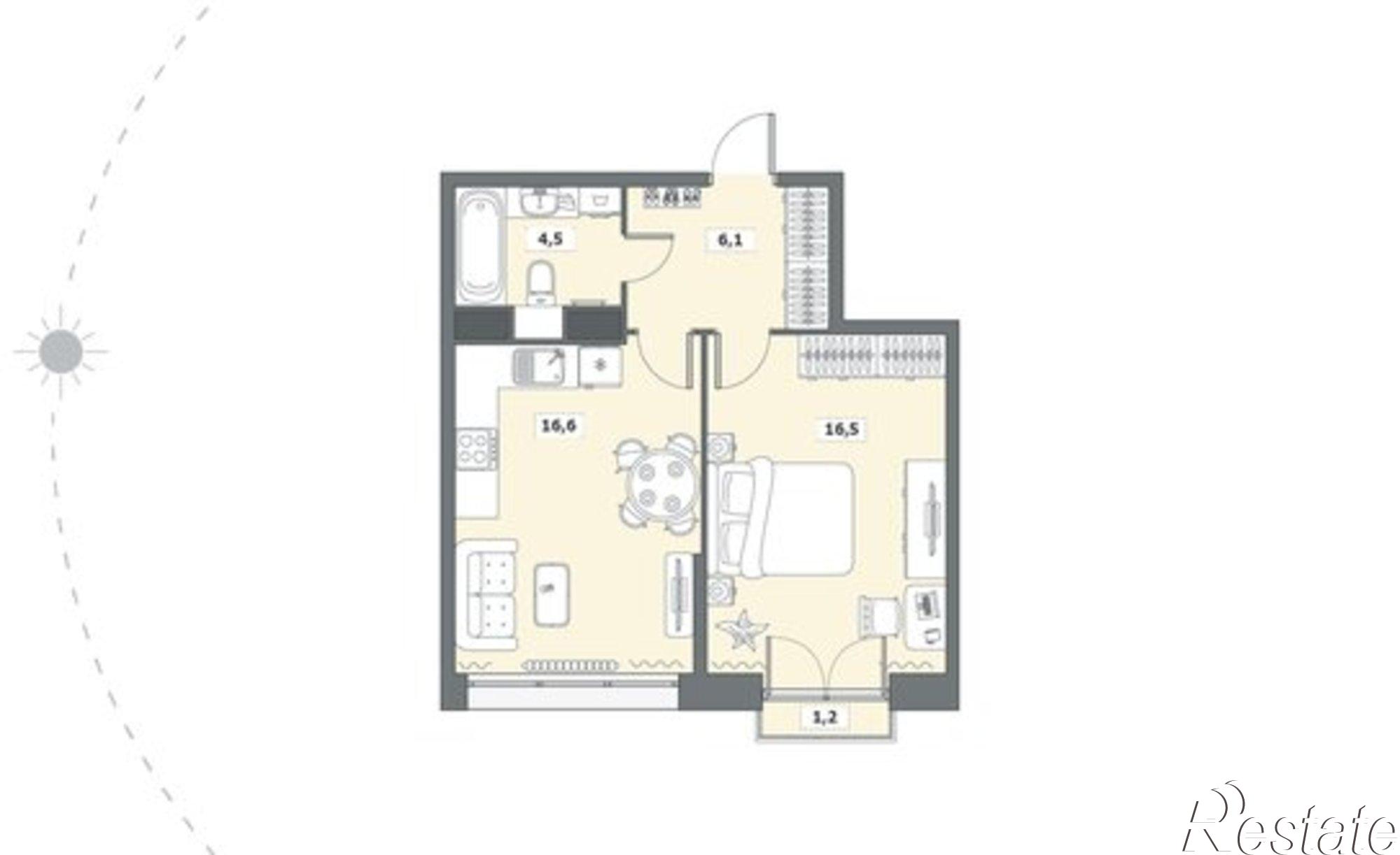 Купить квартиру за 6 059 260 рублей на Октябрьский проспект, 96