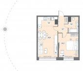 1-комн, 47кв м, этаж 15/16 Октябрьский проспект, 96