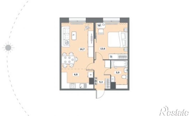 1-комн квартира Октябрьский проспект, 96,  д. 96