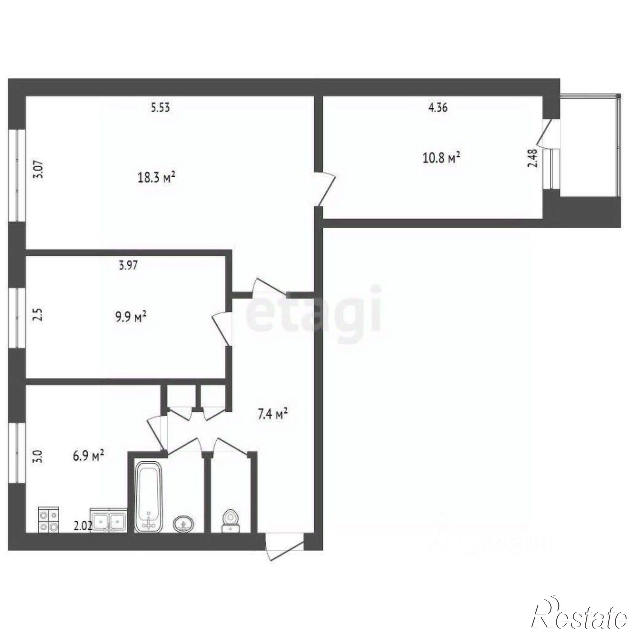 Купить квартиру за 3 900 000 рублей на ул Юбилейная, 15А