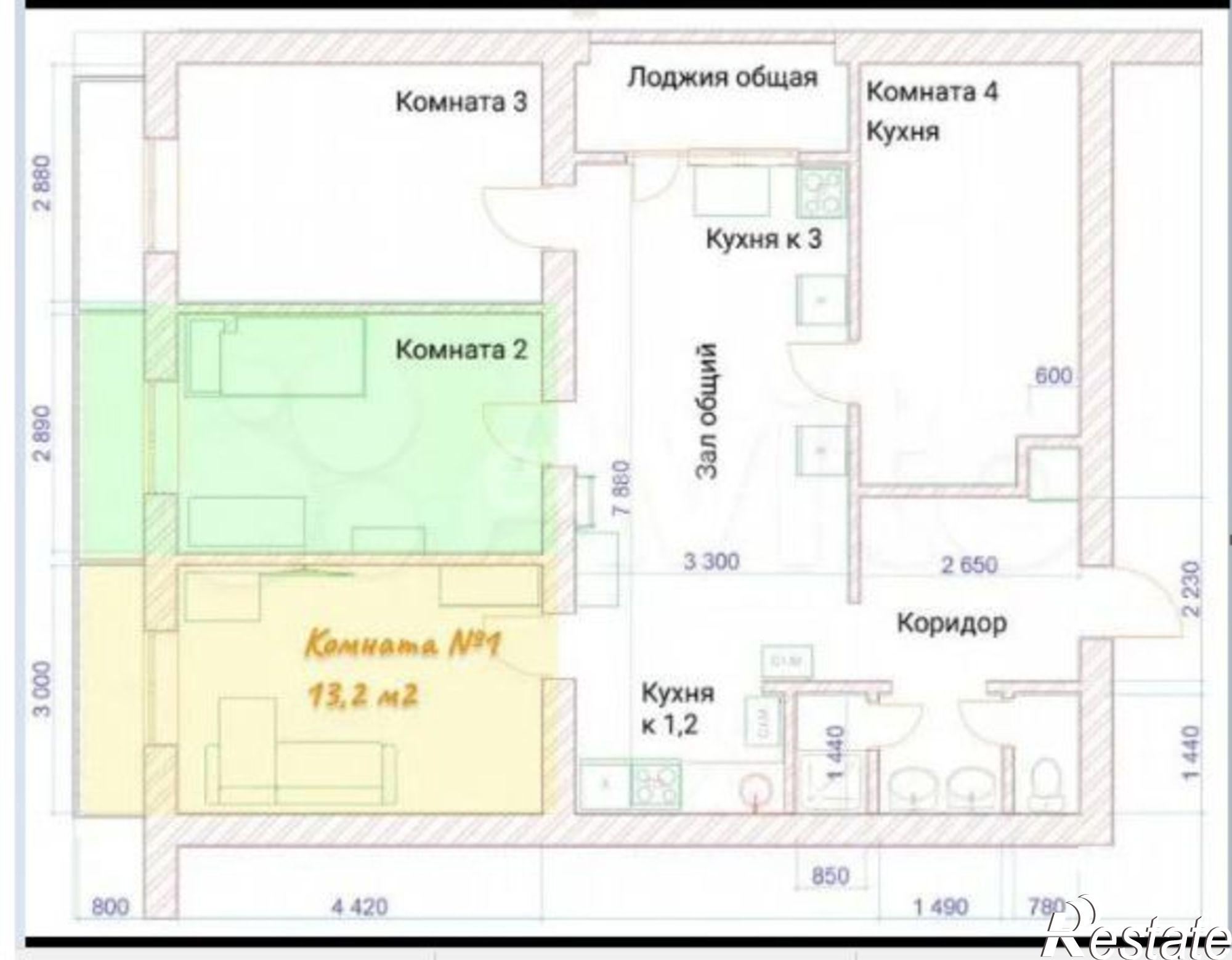 Купить комнату за 660 000 рублей на проспект Победы, 3Б
