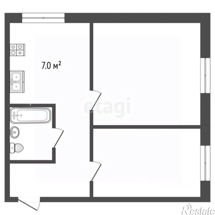 2-комн квартира