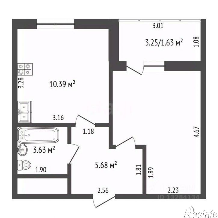 2-комн квартира