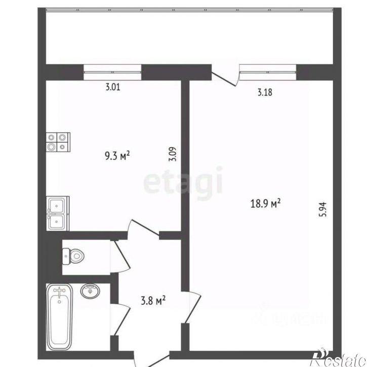 1-комн квартира Октябрьский пр-кт, 83,  д. 83