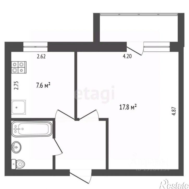 1-комн квартира Пионерская улица, 28/6,  д. 28/6