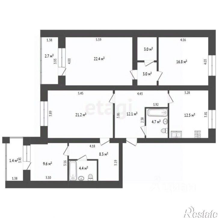 4-комн квартира Шекснинский пр-кт, 25А,  д. 25А