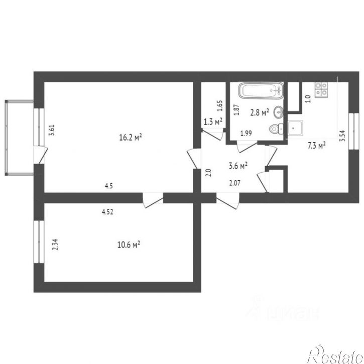 2-комн квартира Архангельская улица, 21А,  д. 21А