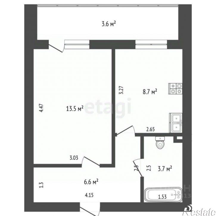 1-комн квартира ул Краснодонцев, 35,  д. 35
