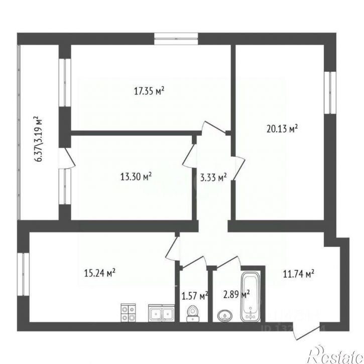 3-комн квартира Октябрьский проспект, 92,  д. 92