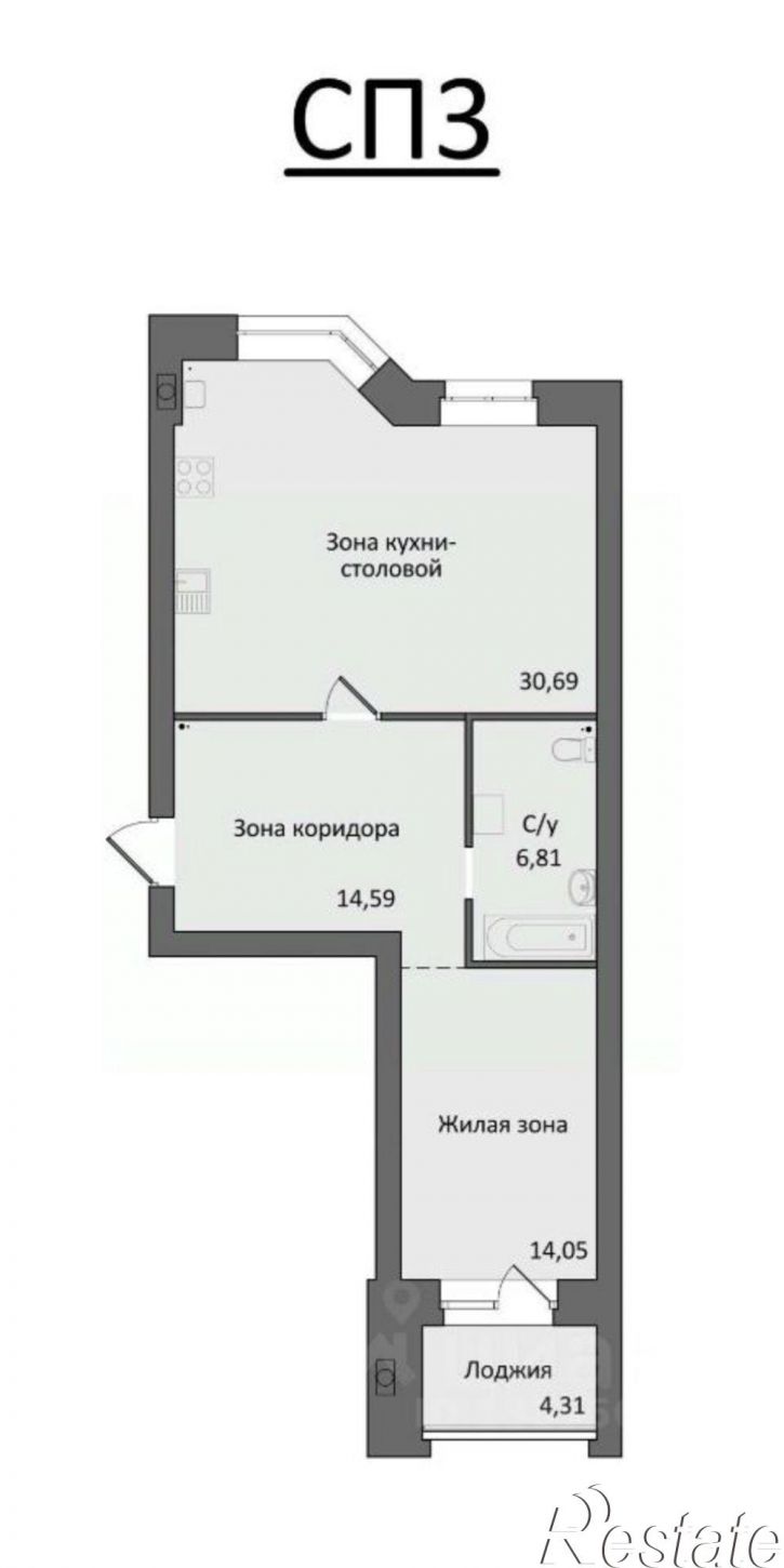 1-комн квартира в новом доме пр-д Новоселов, 20,  д. 20
