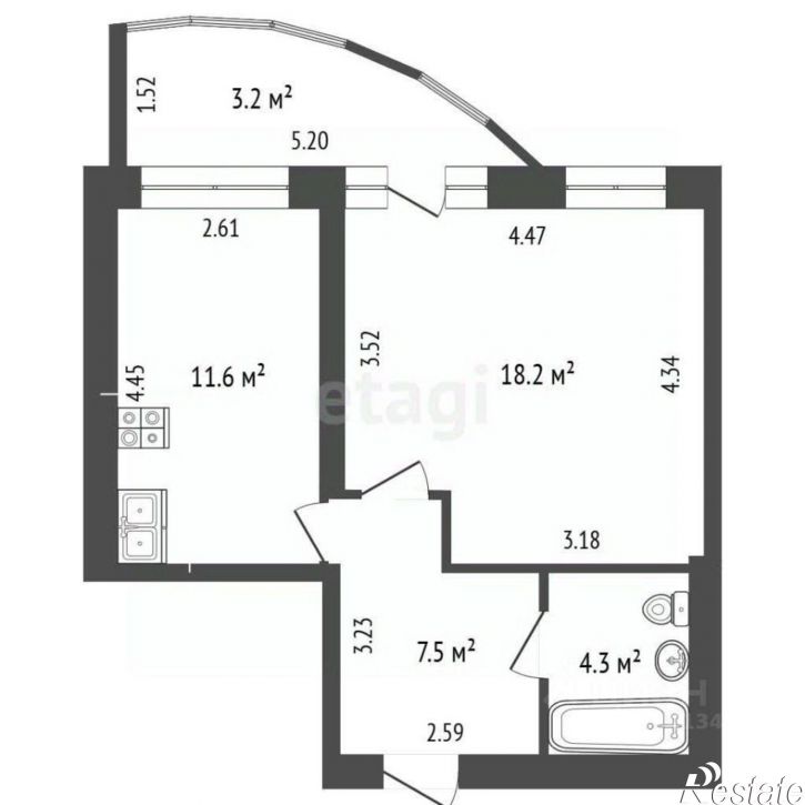 1-комн квартира ул Раахе, 4,  д. 4
