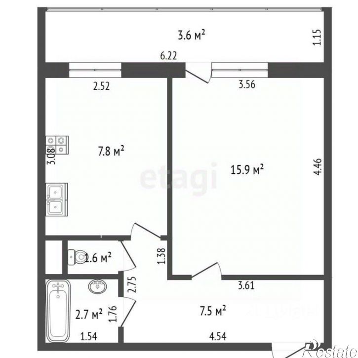 1-комн квартира ул Наседкина, 17А,  д. 17А