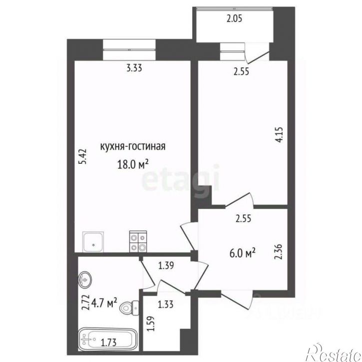 1-комн квартира ул Раахе, 52,  д. 52