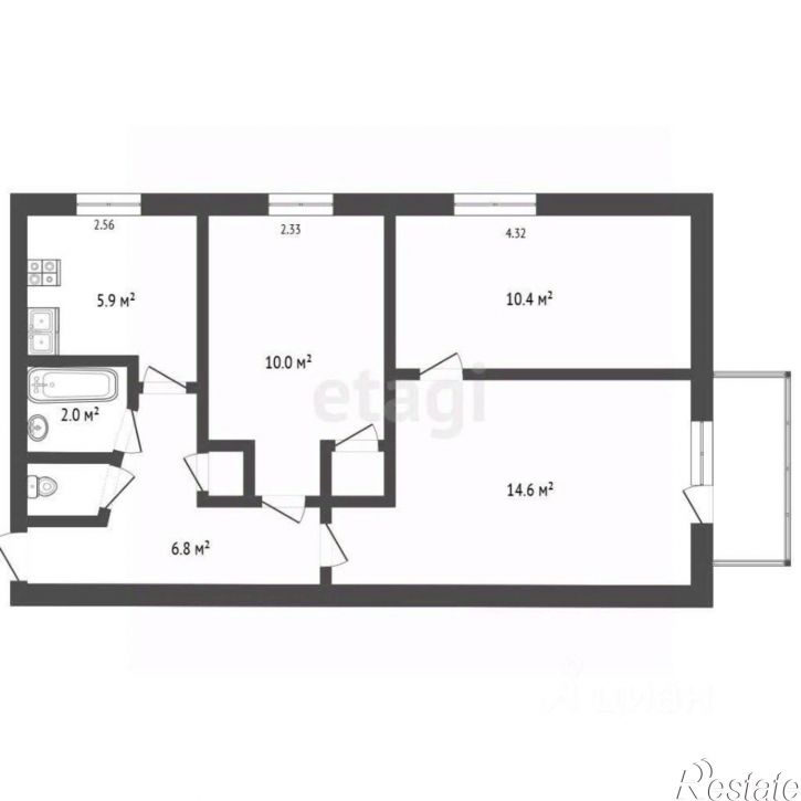 3-комн квартира ул Архангельская, 112,  д. 112