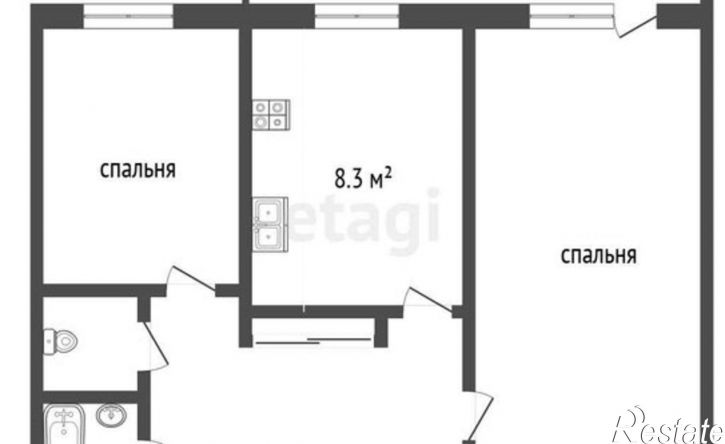 2-комн квартира ул Первомайская, 15,  д. 15