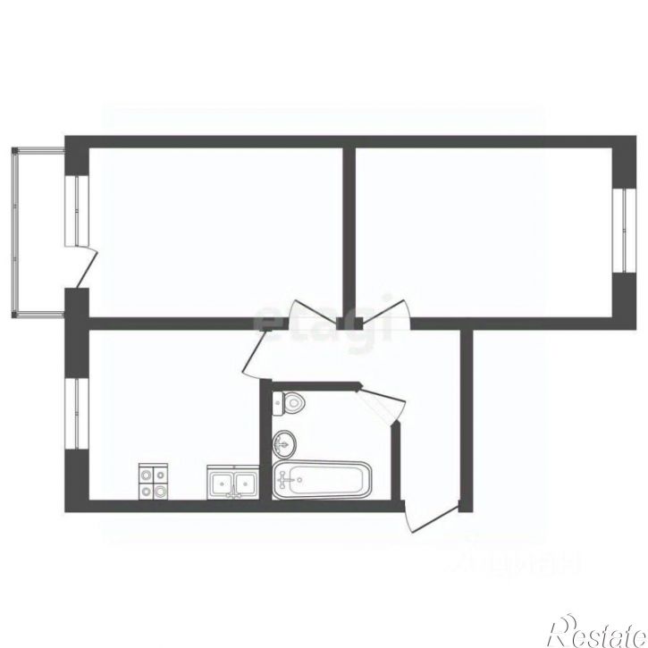 2-комн квартира ул Парковая, 8А,  д. 8А
