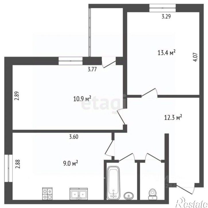 2-комн квартира ул Городецкая, 4,  д. 4