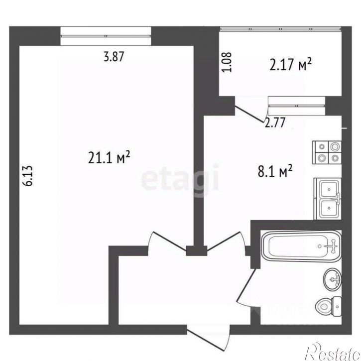 1-комн квартира ул Любецкая, 35,  д. 35