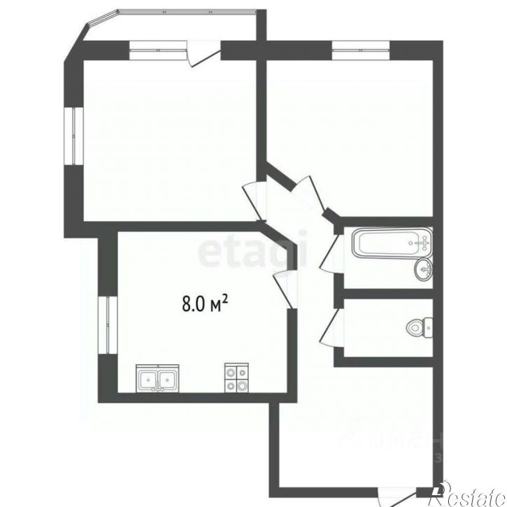 2-комн квартира ул Любецкая, 17,  д. 17