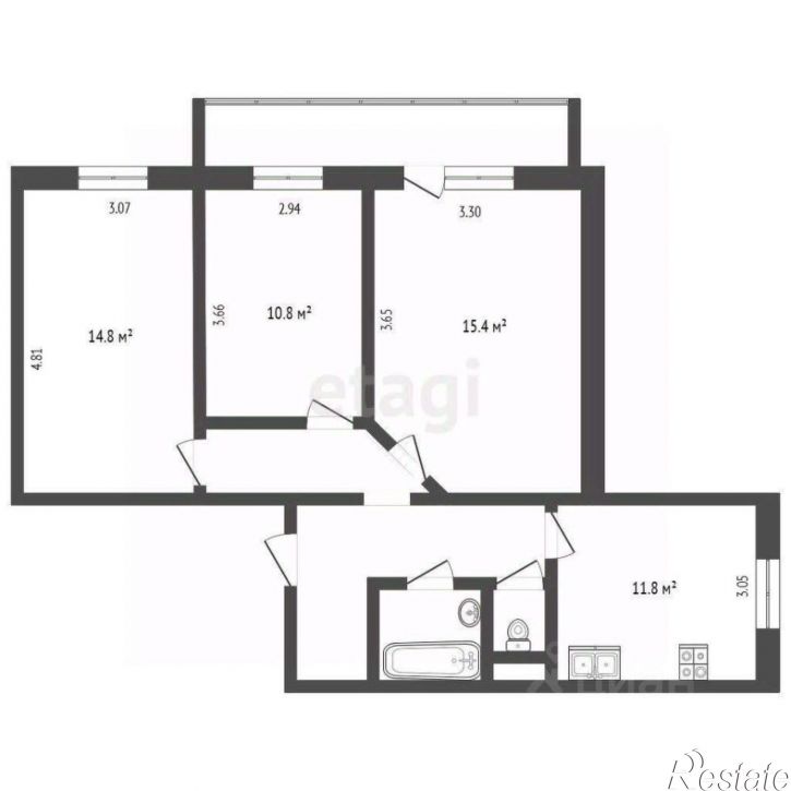 3-комн квартира ул Городецкая, 8,  д. 8