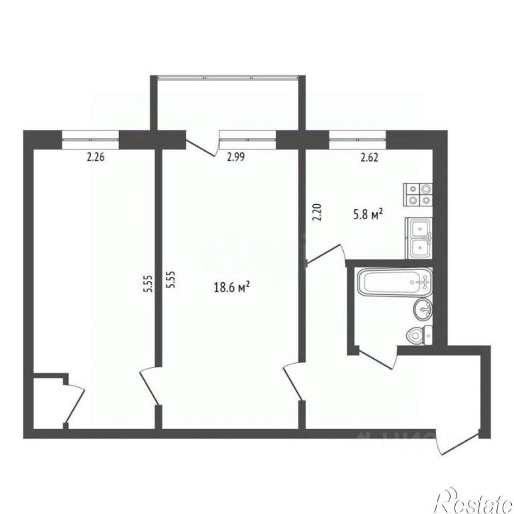 2-комн квартира ул Мира, 15,  д. 15