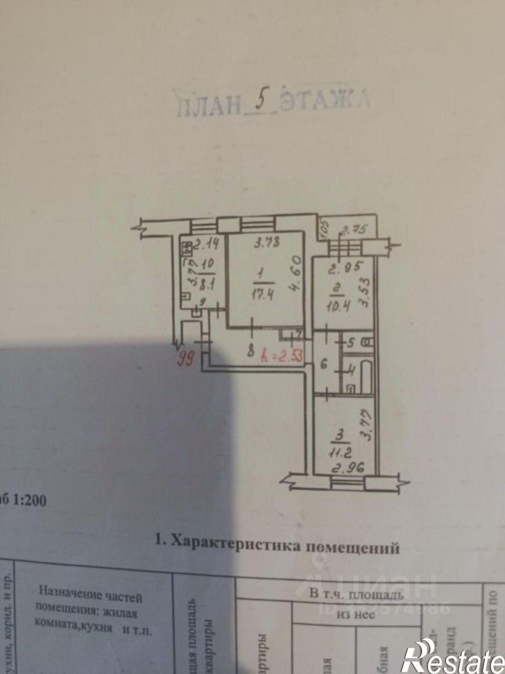3-комн квартира ул Архангельская, 17,  д. 17