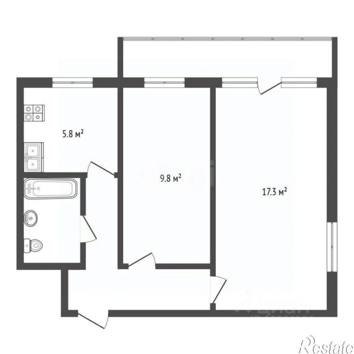 2-комн квартира Северное шоссе, 21,  д. 21
