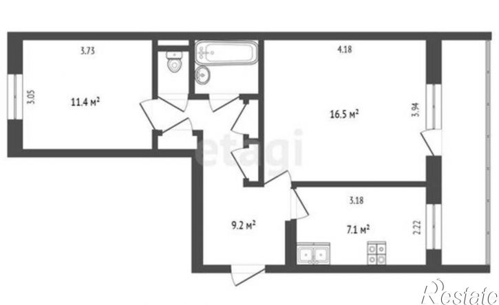 2-комн квартира пр-кт Победы, 120,  д. 120