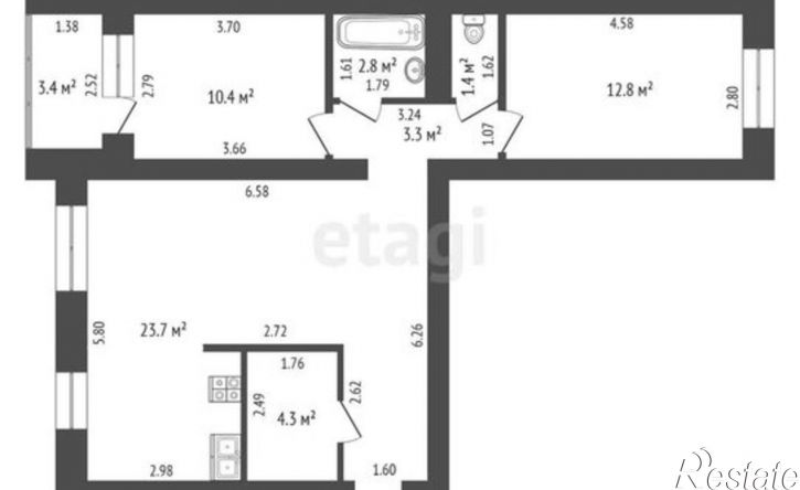 3-комн квартира ул Раахе, 48В,  д. 48В