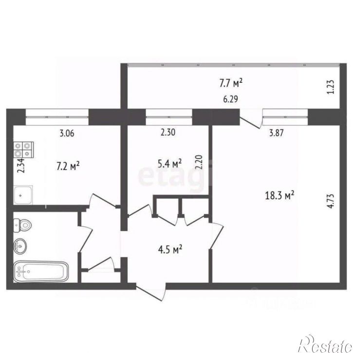2-комн квартира ул Красная, 22,  д. 22