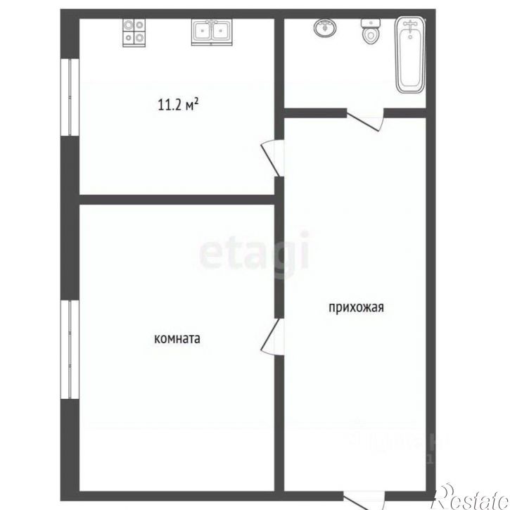 1-комн квартира ул Металлургов, 11А,  д. 11А