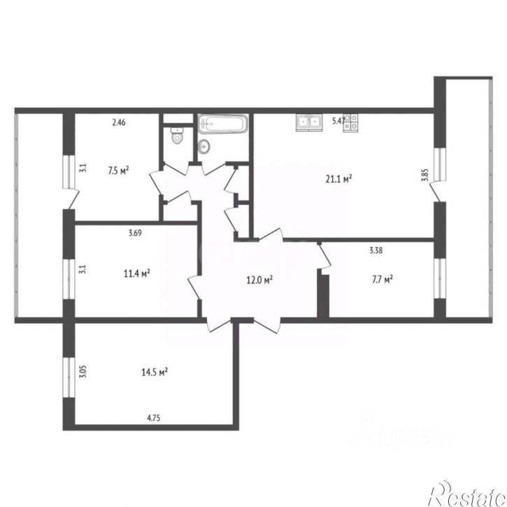 4-комн квартира ул Гоголя, 18,  д. 18
