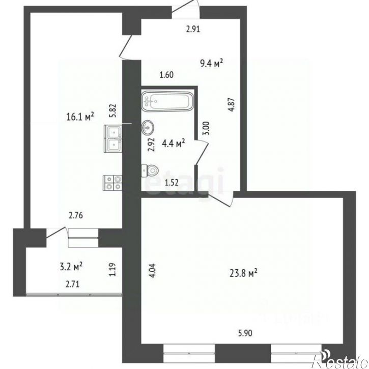 1-комн квартира Городецкая улица, 15,  д. 15